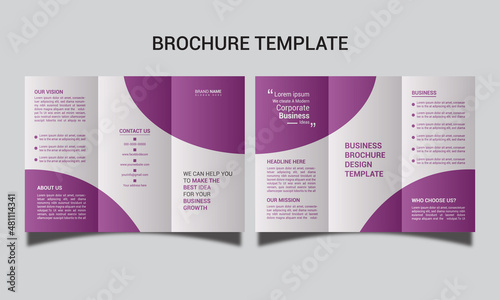 Trifold Brochure Design Template For Your Corporate Business Promote