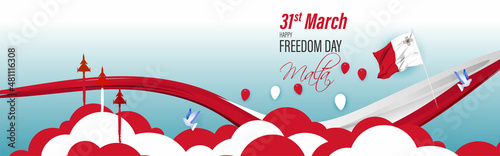 vector illustration for Malta freedom day