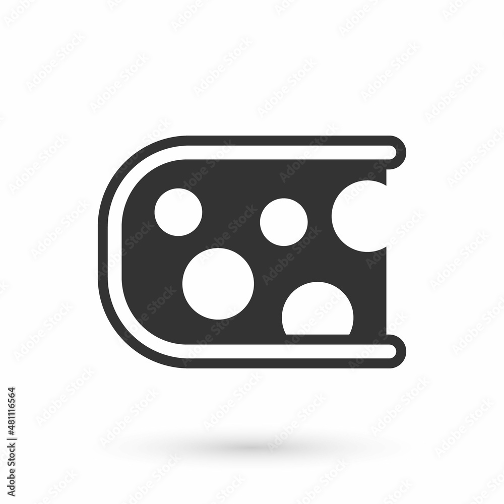 Grey Cheese icon isolated on white background. Vector Grey Cheese icon isolated on white background. Vector