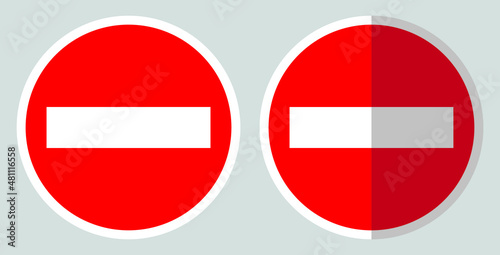 Free Download Road prohibition signs. Flat design. EPS10 - GFXLoad