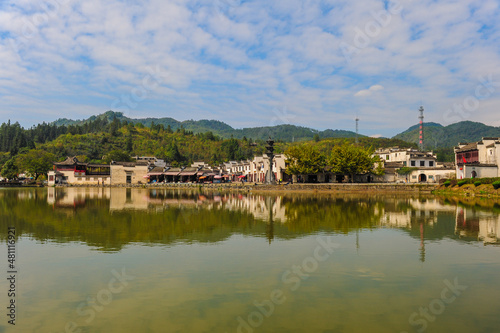 Yixian County, Huangshan City, Anhui Province, China - October 10, 2011: Landscape Feature of Xidi Ancient Village