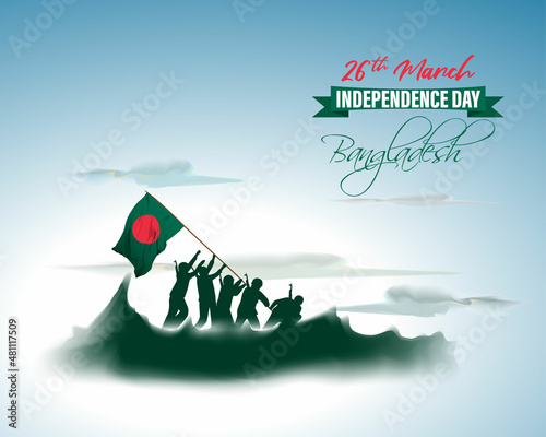 Vector illustration for Bangladesh happy independence day