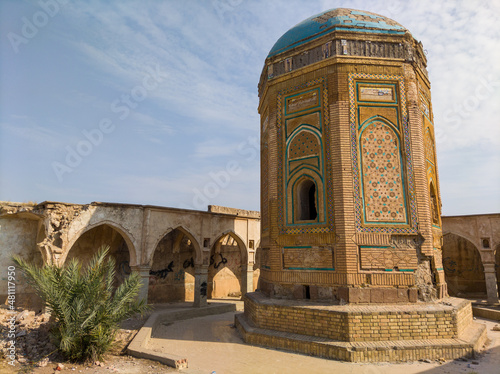 Kirkuk citadel on a hill above the city center photo