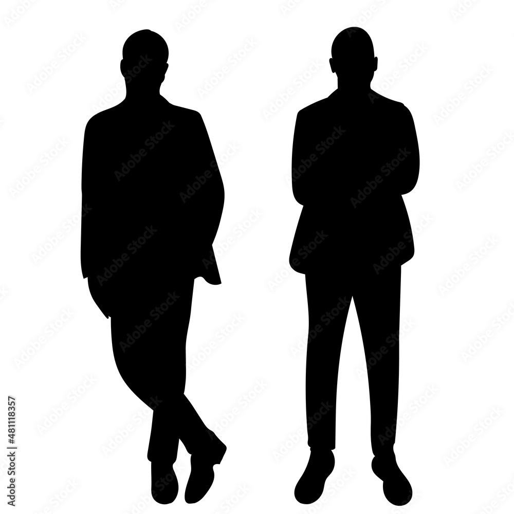 man, black silhouette, isolated vector