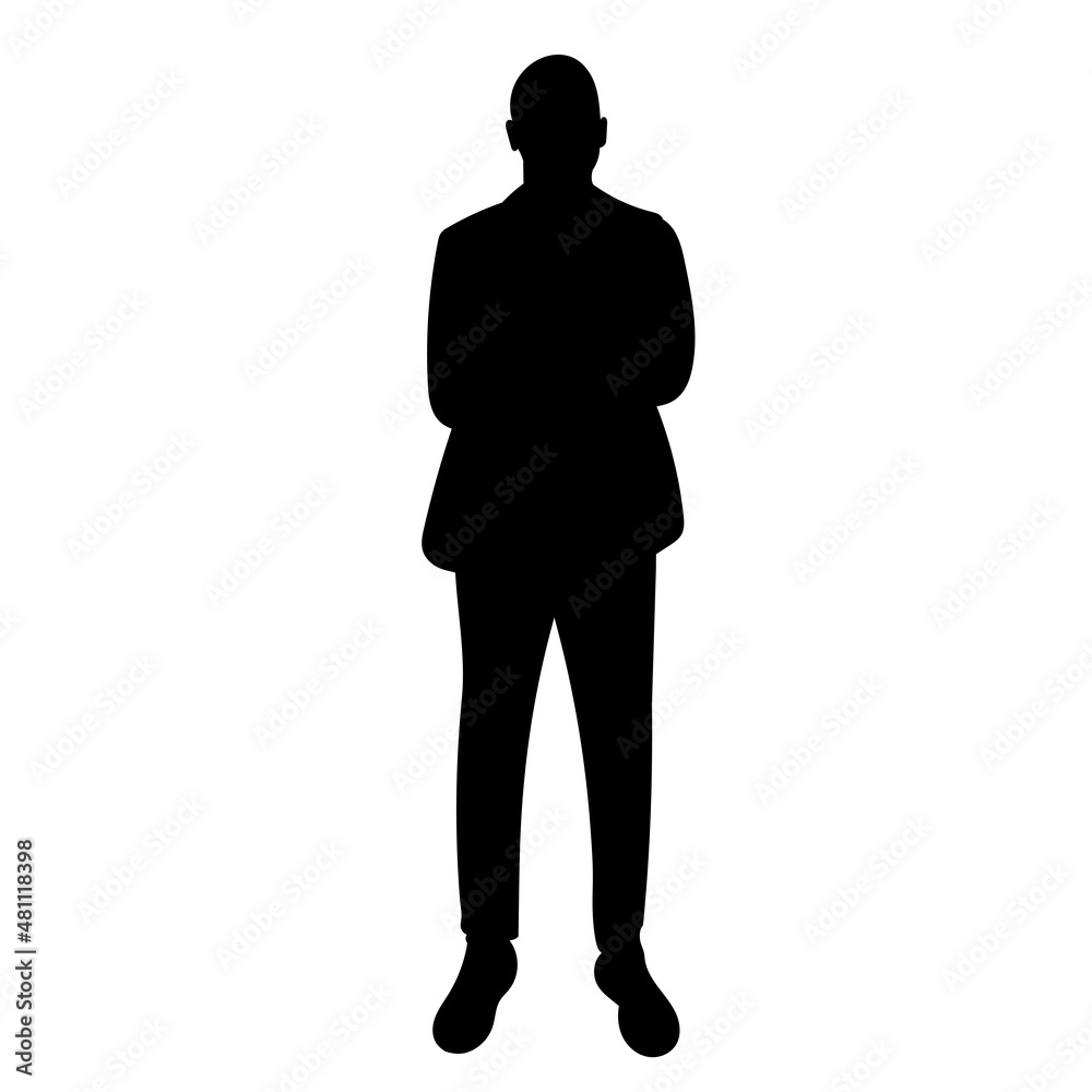man, guy black silhouette, isolated vector