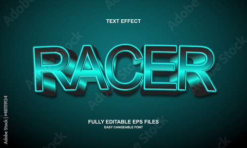 Obraz na plátně racer text effect editable