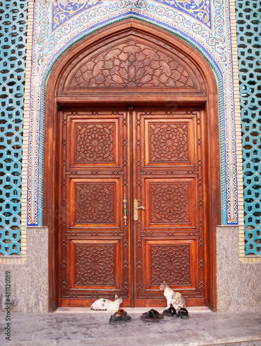 Doorway to Iranian Mosque in Dubai