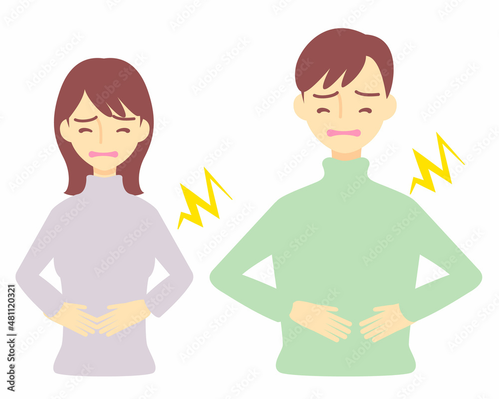 体調不良、腹痛を感じる人物/A person who feels unwell or has abdominal pain 体調不良、腹痛を感じる人物/A person who feels unwell or has abdominal pain