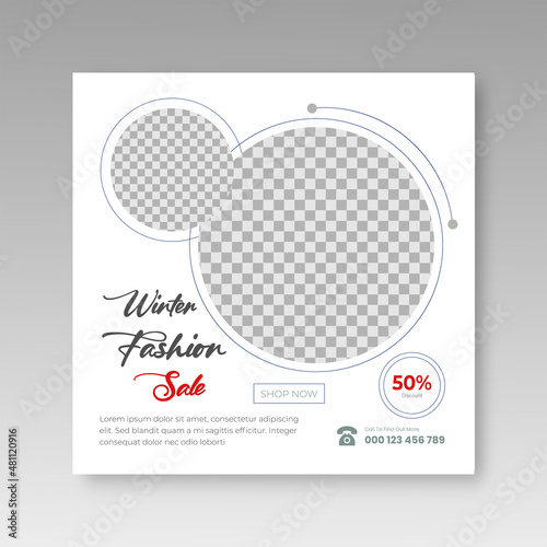 fashion sale social media post, Set of sale banner template design and Fashion Sale Instagram Banners or Social Media Posts	