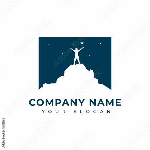 coaching logo vector design template