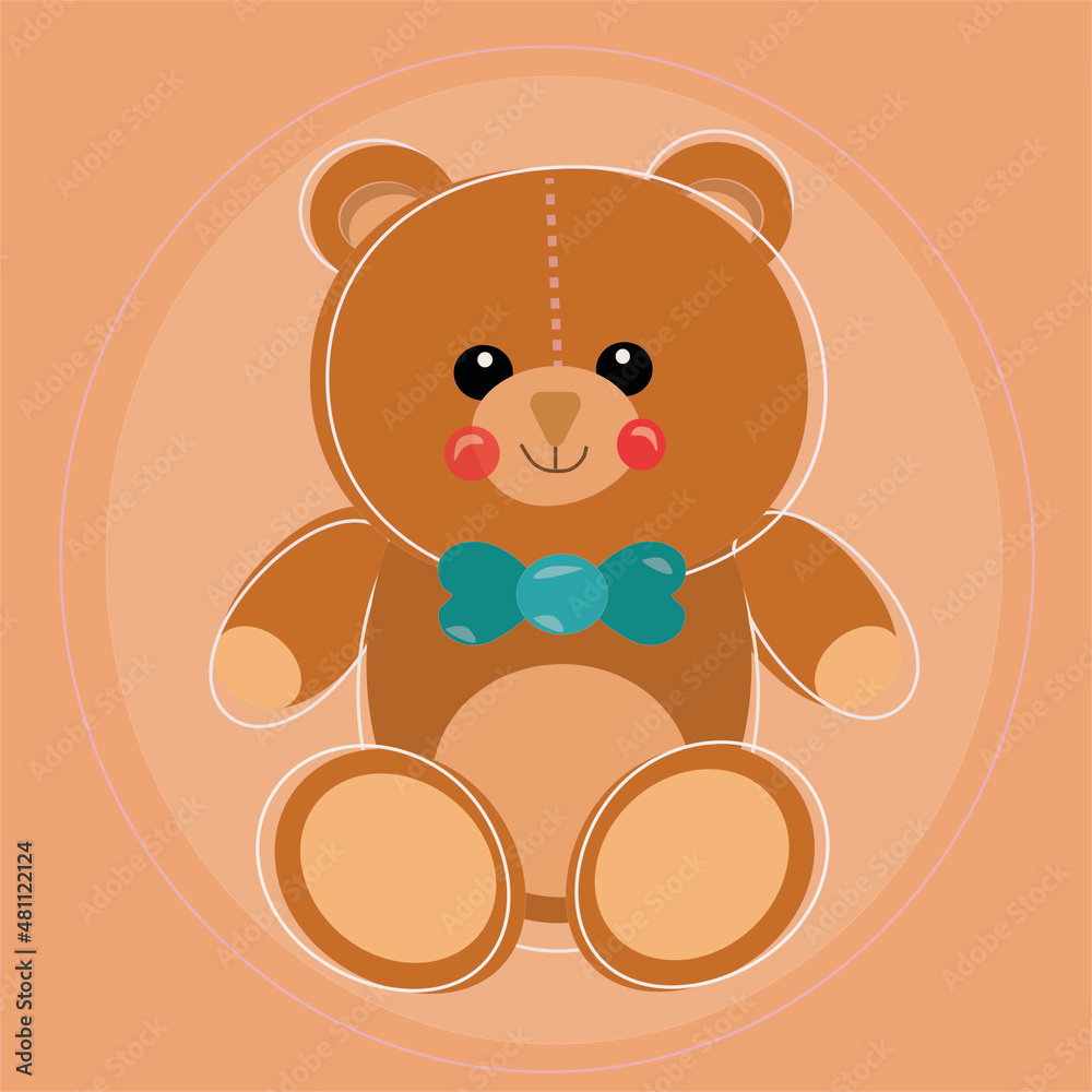 Teddy bear icon. Brown color. Childish toy. Cartoon character. Flat design. Simple art. Vector illustration. Stock image. Teddy bear icon. Brown color. Childish toy. Cartoon character. Flat design. Simple art. Vector illustration. Stock image.