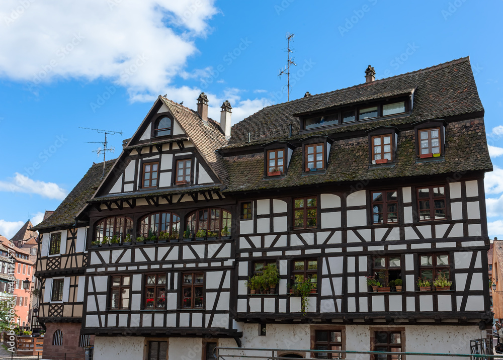 Traditional Alsace half-timbered houses in Strasbourg