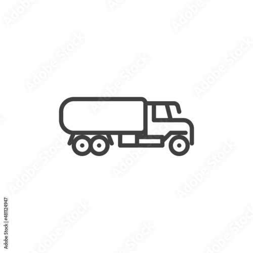 Fuel truck line icon