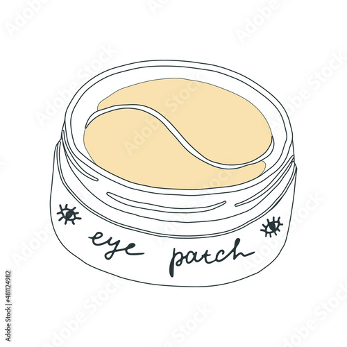 Eye patch illustration, skincare product