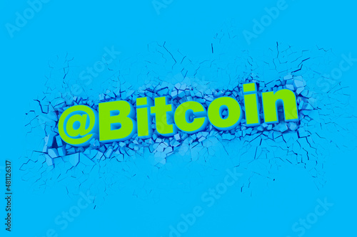 Bitcoin Finance banner for decentralized financial system, cryptocurrency, blockchain, and digital asset.3D illustration.