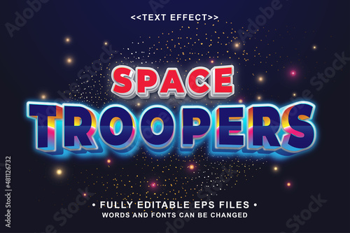 editable space troopers text effect perfect for game developer tools.logo text.typhography logo