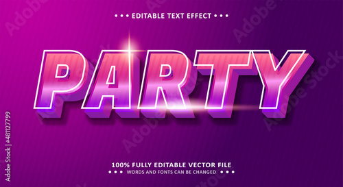 Night Party Style Editable Text Effect