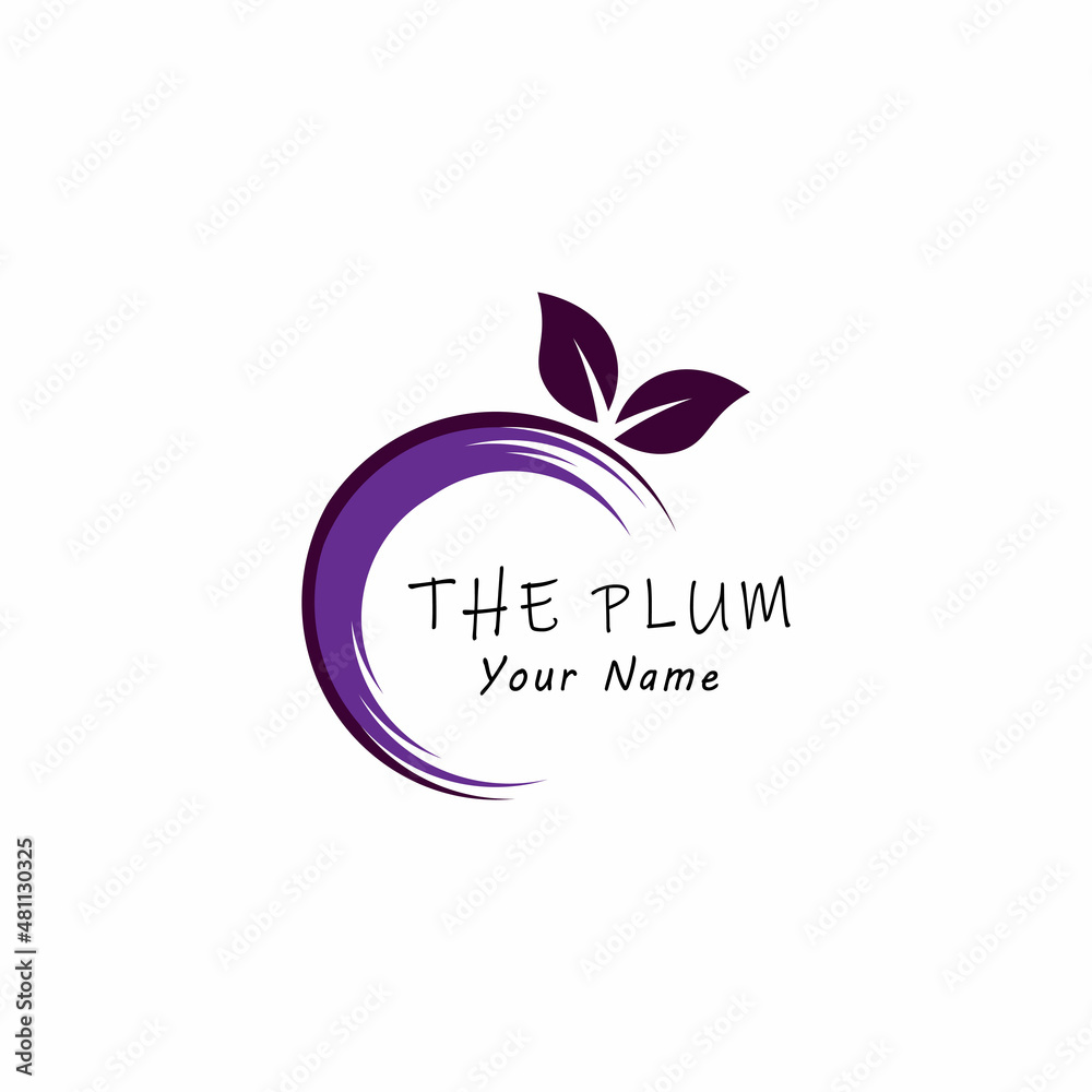 Plum logo vector icon design template Plum logo vector icon design template