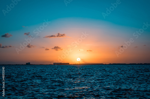 sunset over the sea © Edgaras
