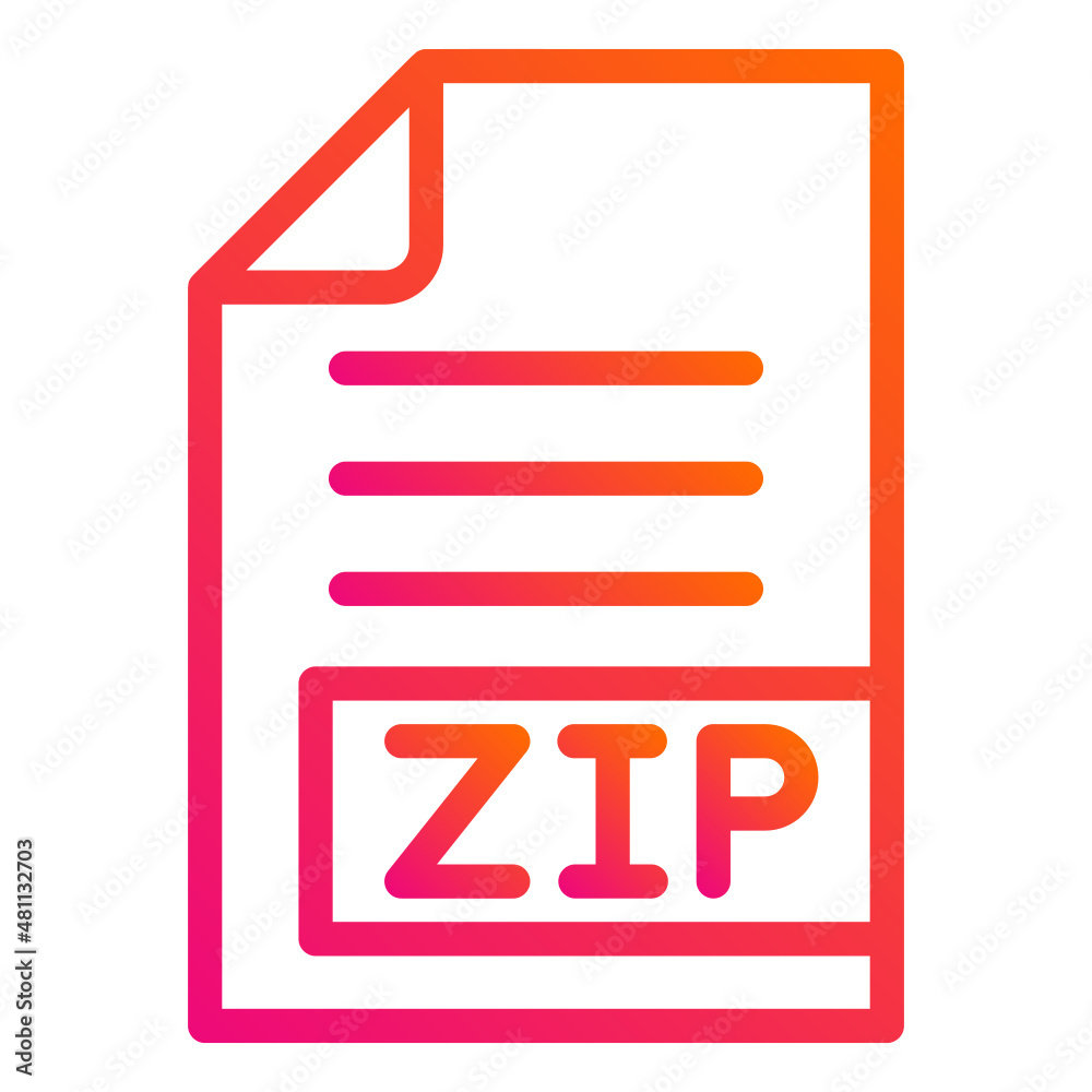 ZIP Vector Icon Design Illustration ZIP Vector Icon Design Illustration