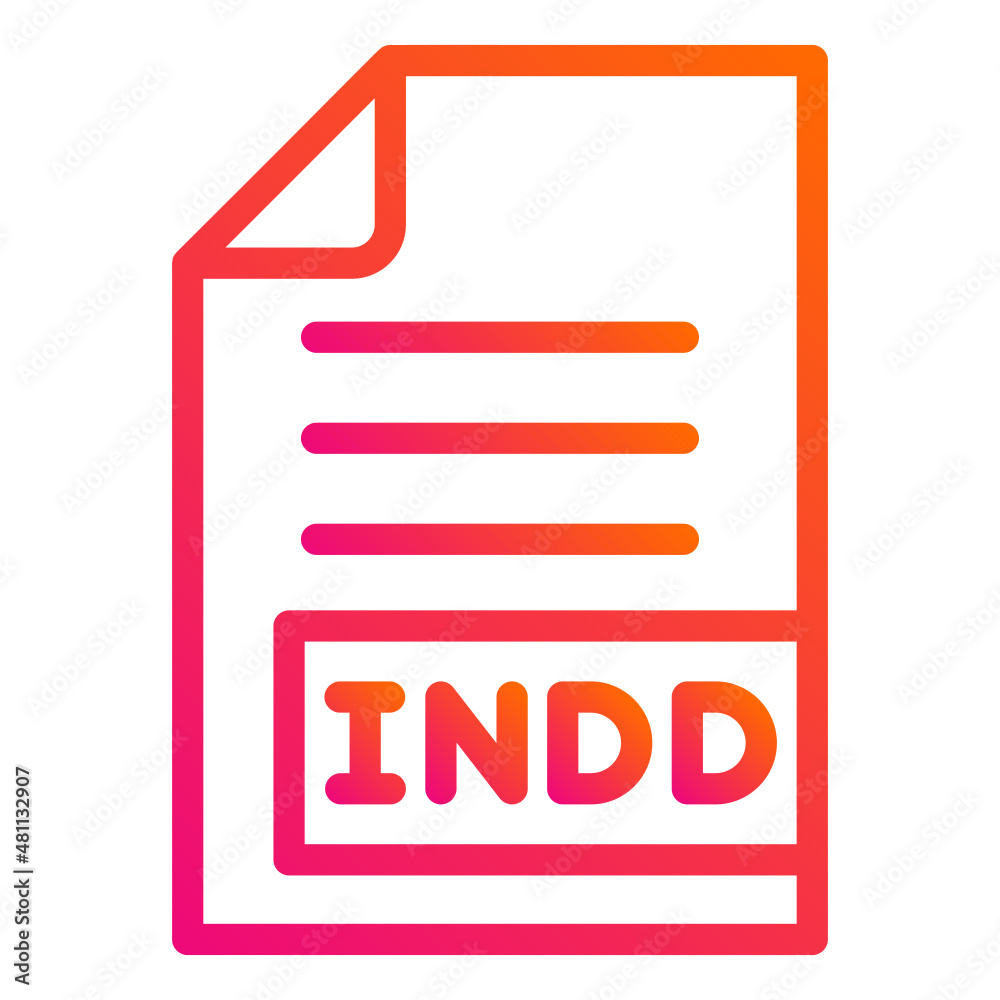 INDD Vector Icon Design Illustration INDD Vector Icon Design Illustration