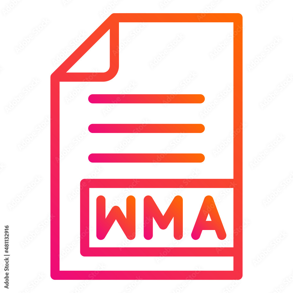 Obraz premium WMA Vector Icon Design Illustration