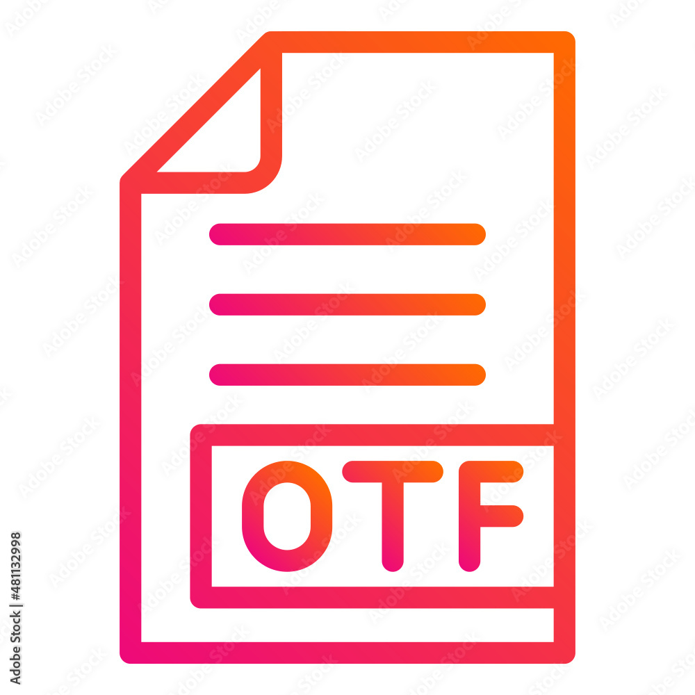 OTF Vector Icon Design Illustration OTF Vector Icon Design Illustration