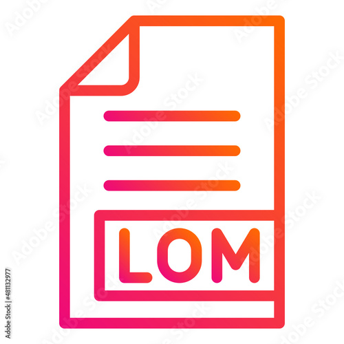 LOM Vector Icon Design Illustration