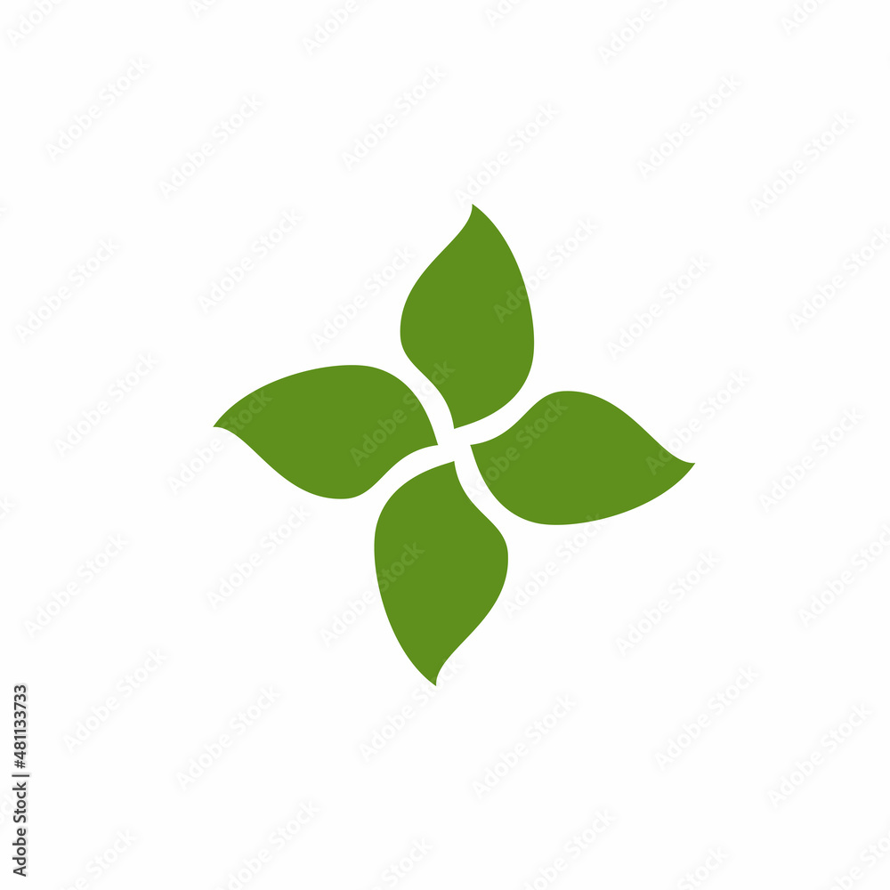 Obraz premium Leaf icon Vector Illustration design Logo template