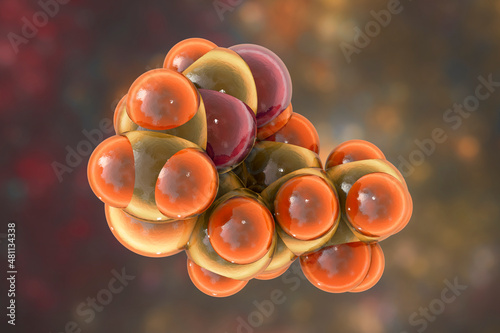 Imipenem antibiotic molecule, 3D illustration photo