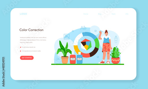 Book, newspaper or magazine printing web banner or landing page.