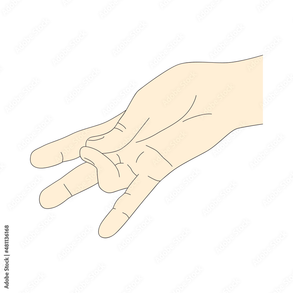 om hand, vector
