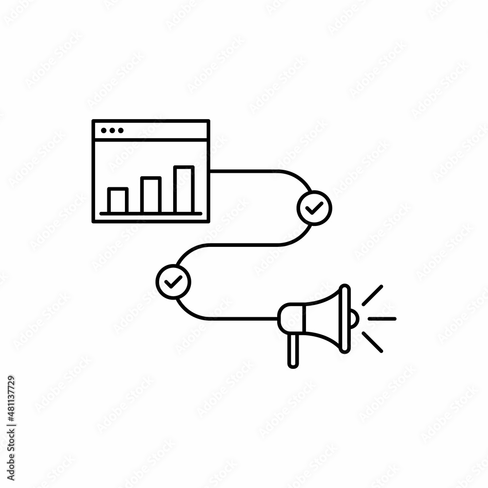 seo and marketing line icon vector