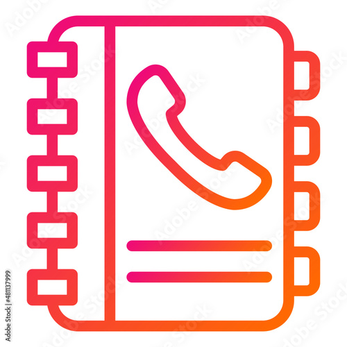 Contacts book Vector Icon Design Illustration