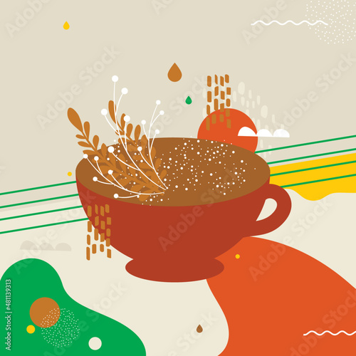 Tea cup autumn