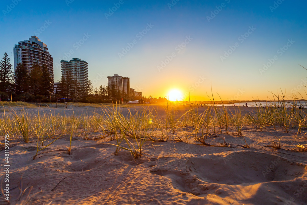 Coolangatta Beach Sunset Queensland Australia