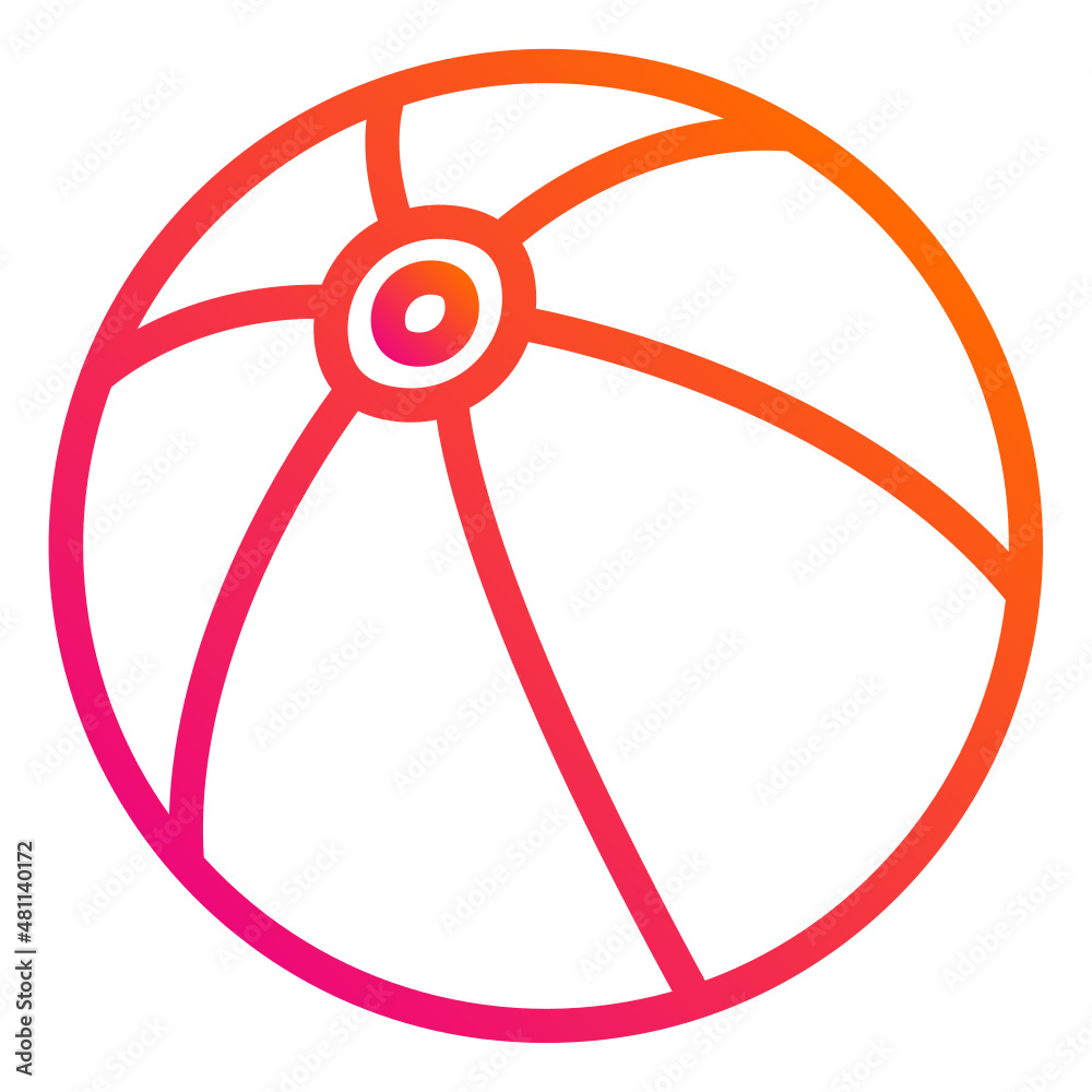 Beach ball Vector Icon Design Illustration Beach ball Vector Icon Design Illustration