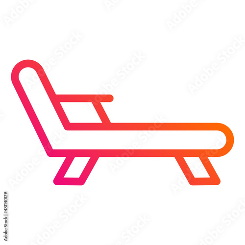 Deck chair Vector Icon Design Illustration Fotobehang