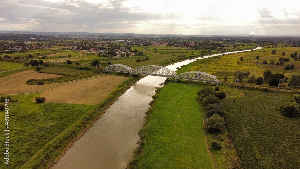 beautiful bridge over the Vistula river beautiful bridge over the Vistula river