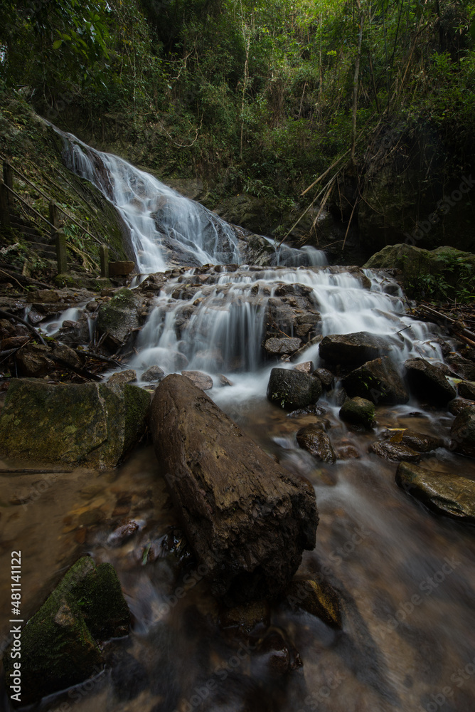 The famous natural waterfall in Maekampong village,Chiangmai province,Thailand.Attractive place for traveller. The famous natural waterfall in Maekampong village,Chiangmai province,Thailand.Attractive place for traveller.