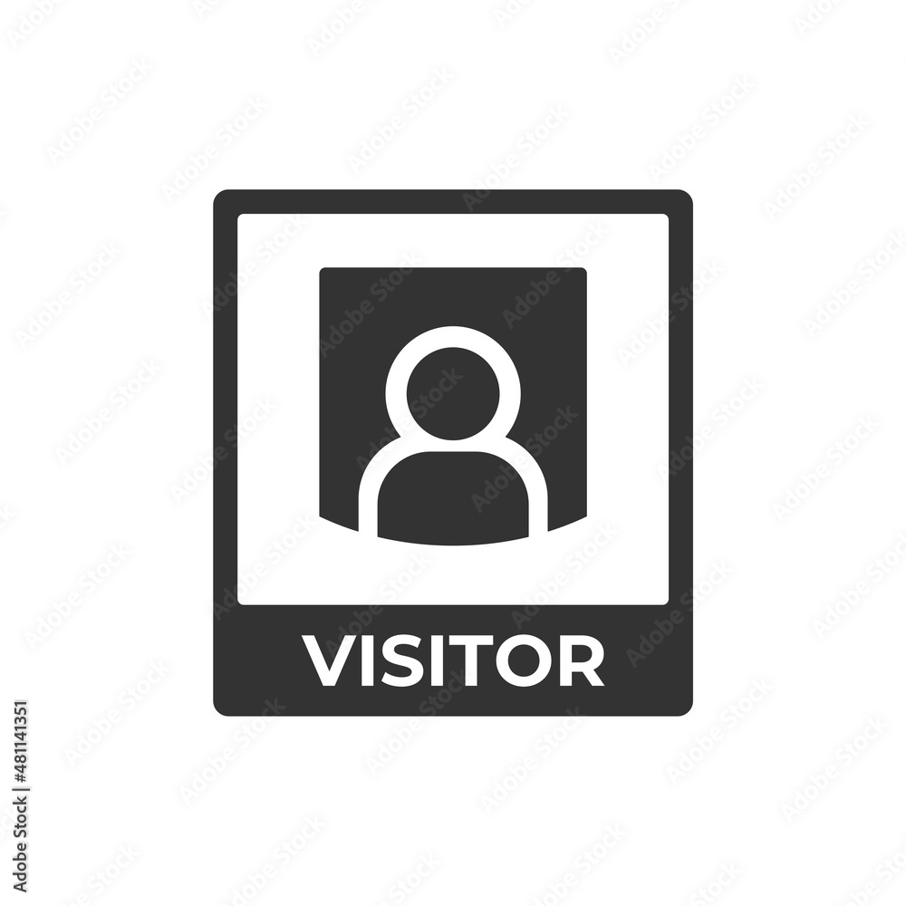 Visitor card icon vector isolated on white background Visitor card icon vector isolated on white background