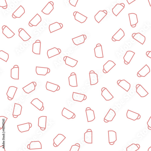 simple seamless pattern with cups