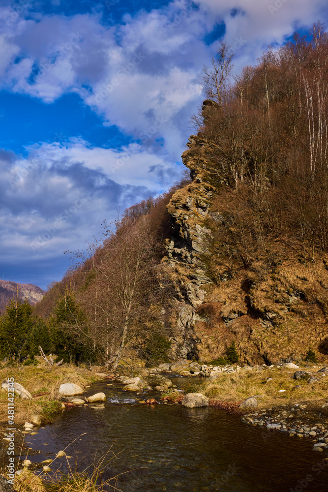Mountain landscape in late autumn in the Carpathian Mountains, Romania Mountain landscape in late autumn in the Carpathian Mountains, Romania