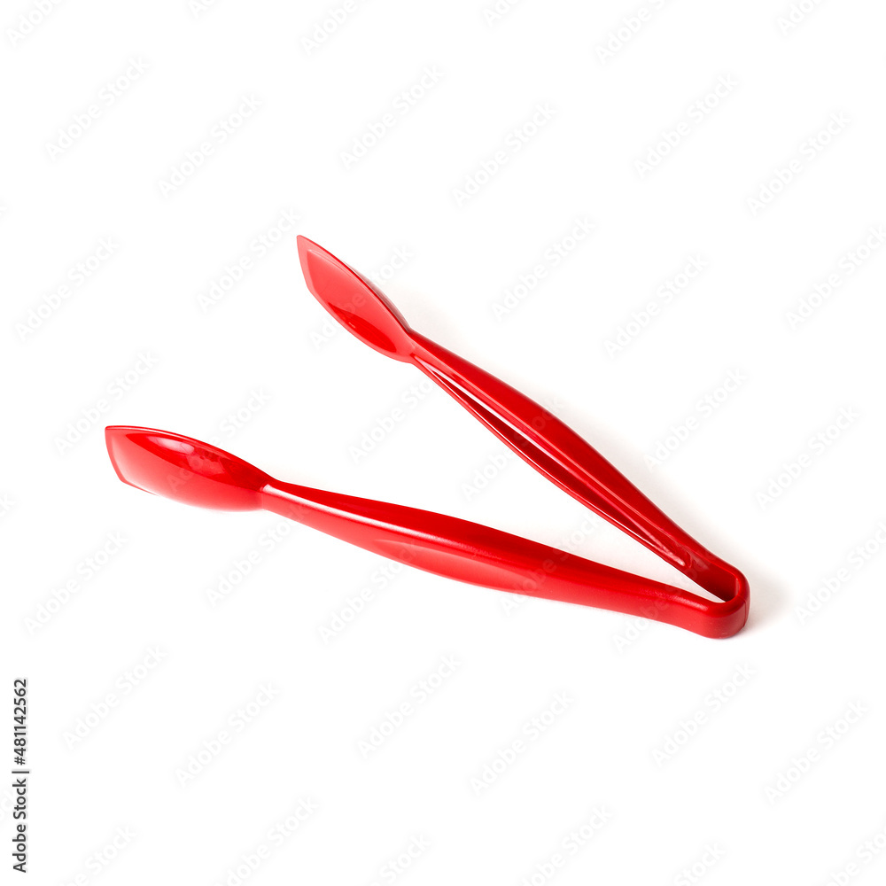 Tongs for meat on a white isolated background. Tongs for meat on a white isolated background.