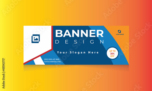Web banner Facebook cover modern social media template design for corporate business, institute school college university  