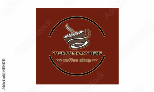 Coffee shop logo, vintage coffee shop logo, vector iconic logo design