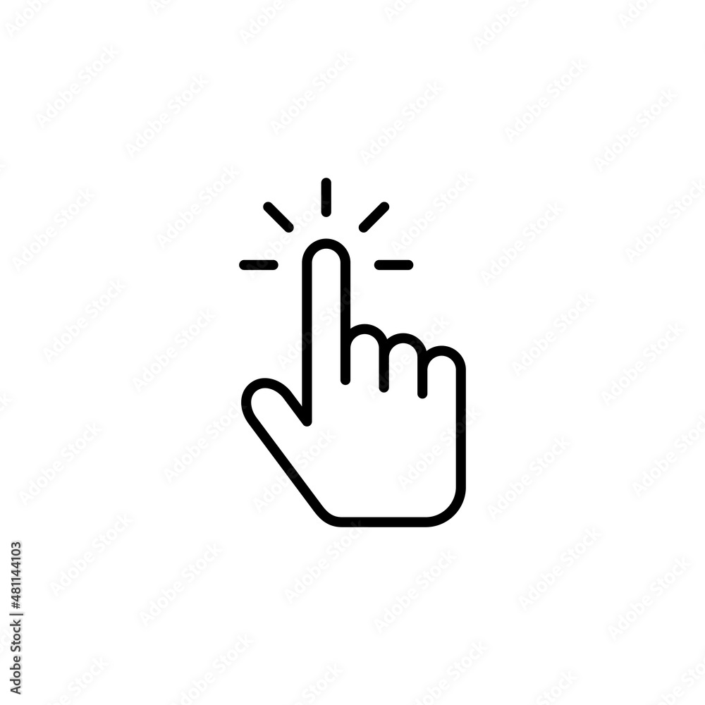 Hand cursor icon. cursor sign and symbol. hand cursor icon clik Hand cursor icon. cursor sign and symbol. hand cursor icon clik