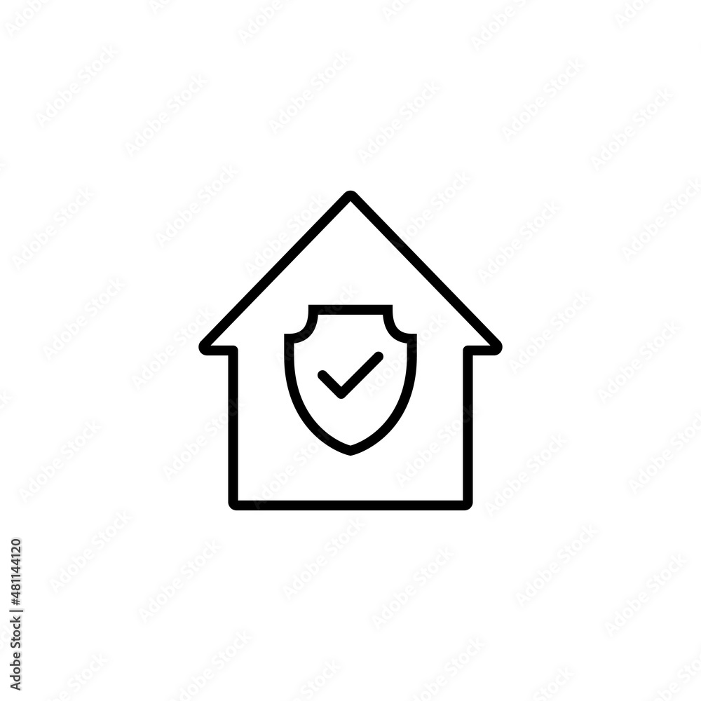 Fototapeta premium home insurance icon. home protection sign and symbol