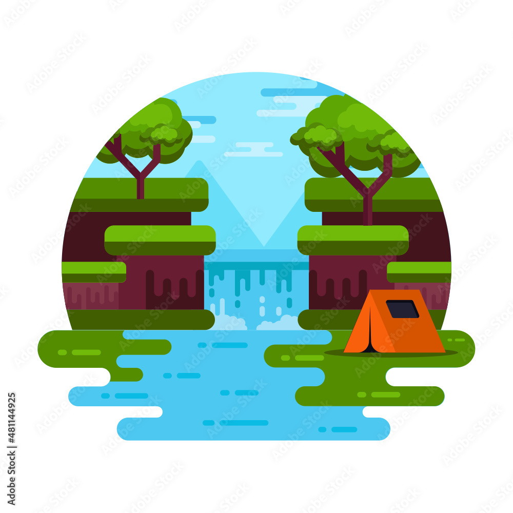 Camping Waterfall Camping Waterfall