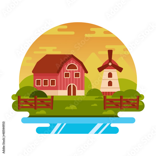 Farmhouse Landscape